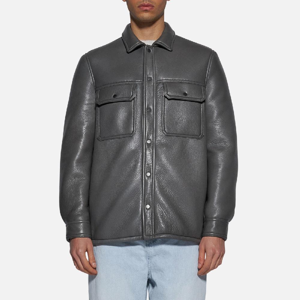 Salvatore Santoro GIACCA IN PELLE - GRIGIO