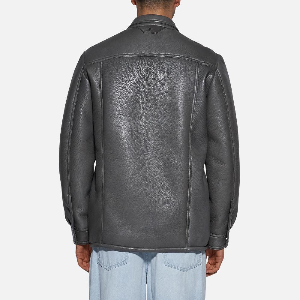 Salvatore Santoro GIACCA IN PELLE - GRIGIO