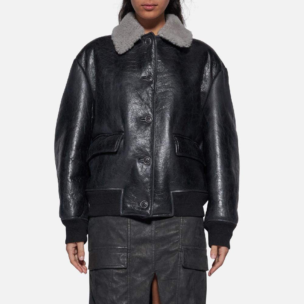 Salvatore Santoro GIACCA IN SHEARLING - BLACK