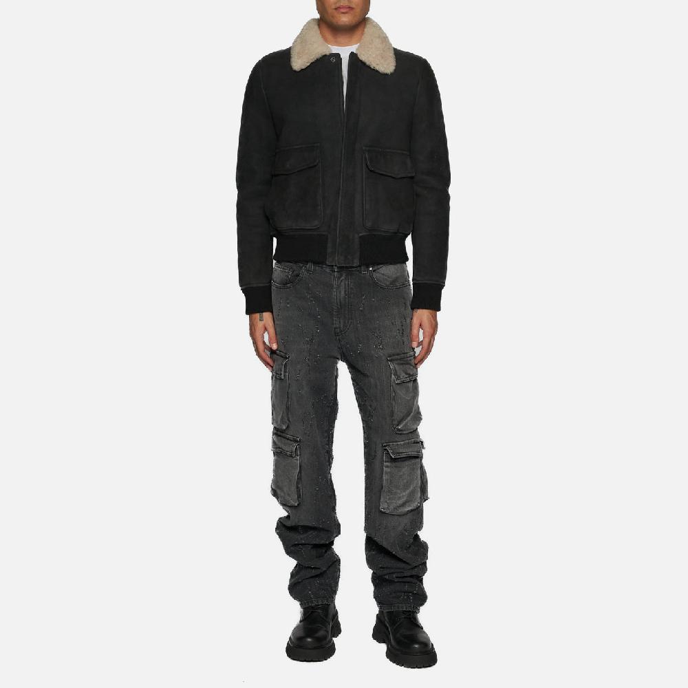 Salvatore Santoro GIACCA IN SHEARLING - BLACK