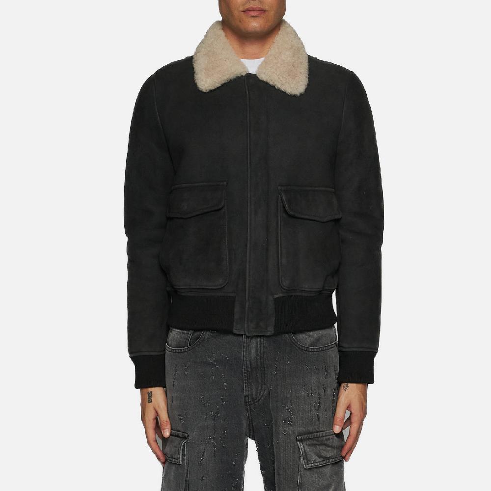 Salvatore Santoro GIACCA IN SHEARLING - BLACK