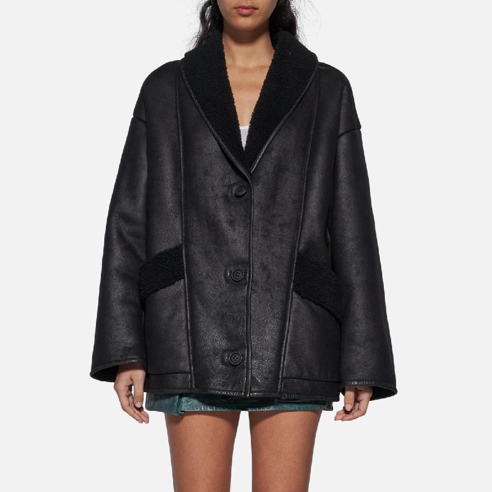 Salvatore Santoro GIACCA IN SHEARLING - BLACK