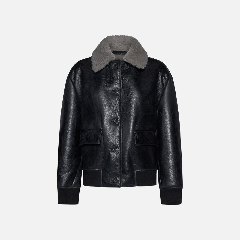 Salvatore Santoro GIACCA IN SHEARLING - BLACK