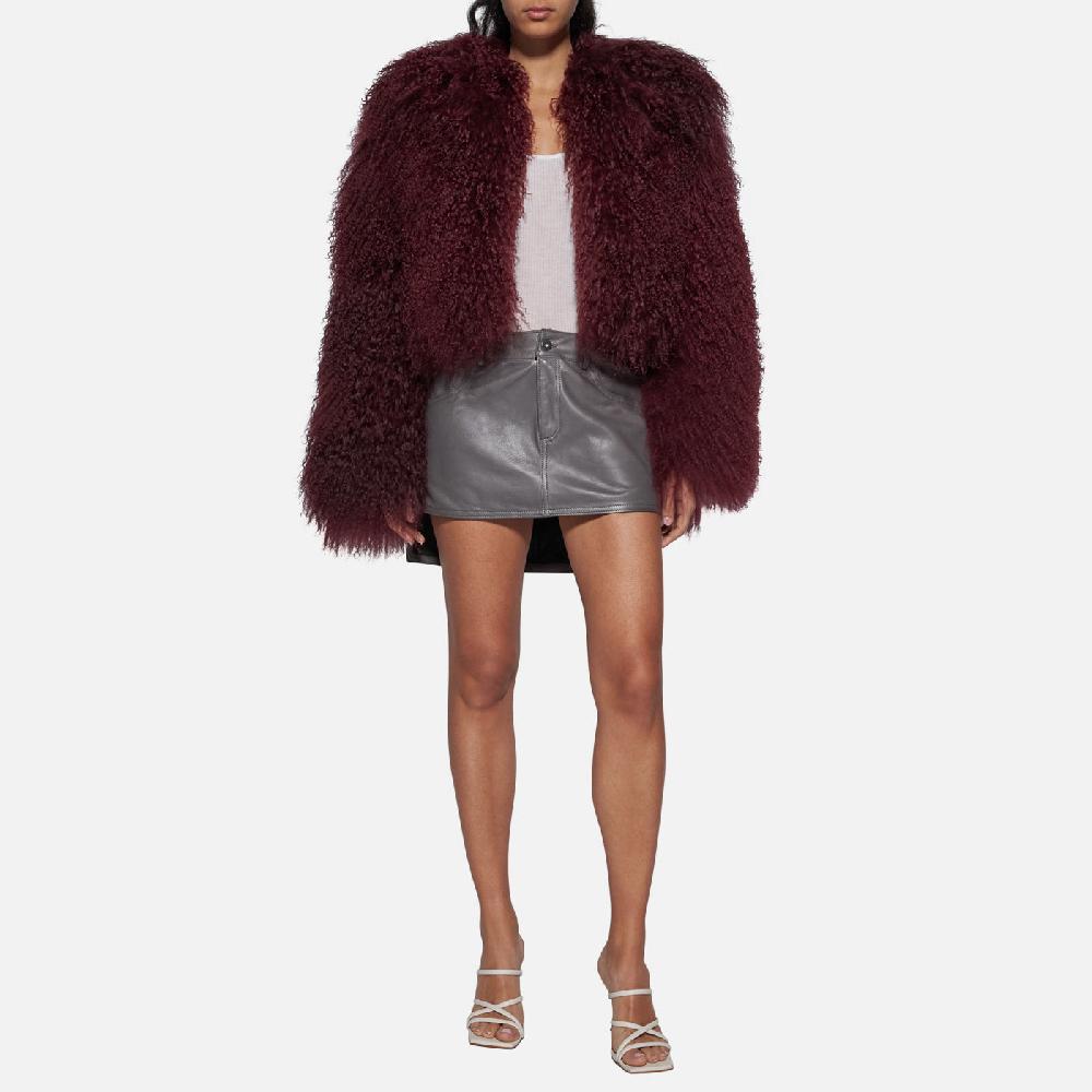 Salvatore Santoro GIACCA IN SHEARLING - BORDEAUX