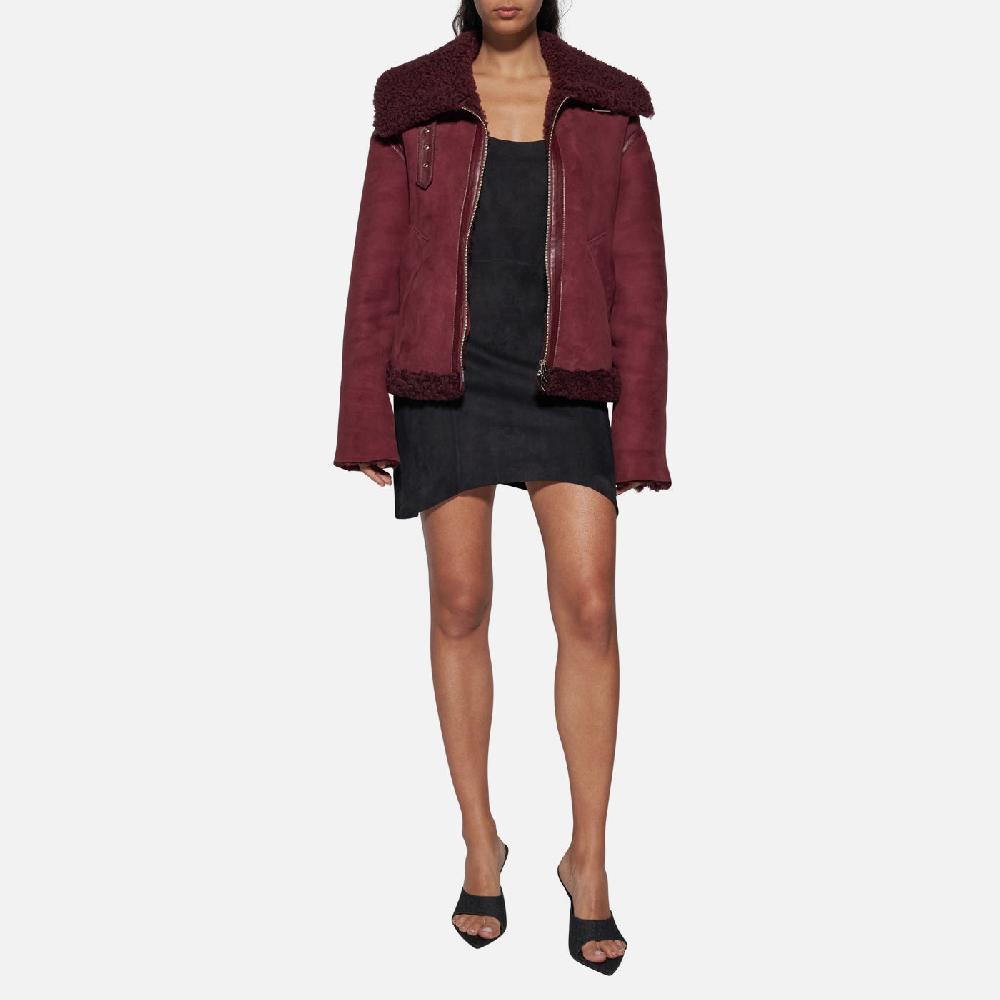 Salvatore Santoro GIACCA IN SHEARLING - BORDEAUX