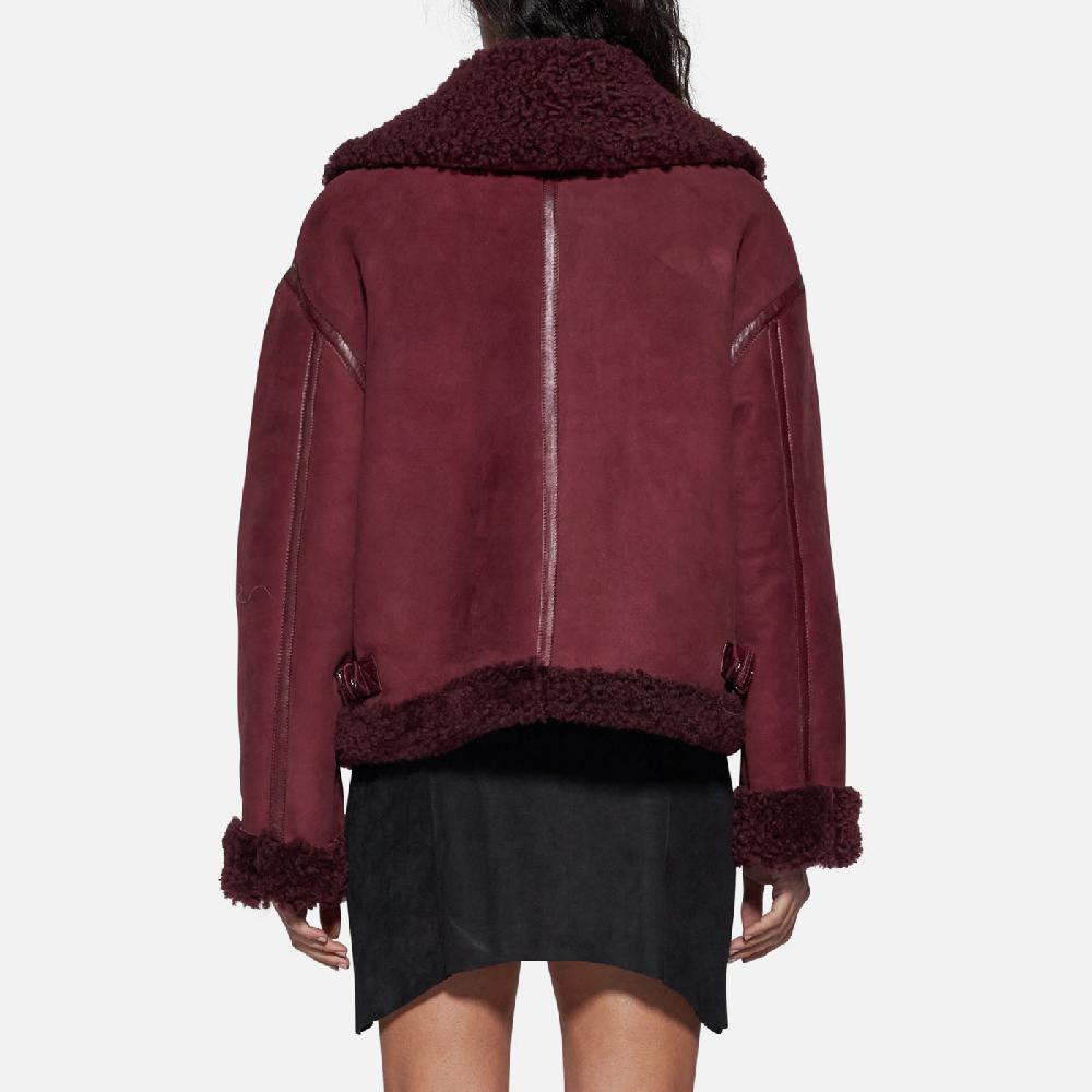 Salvatore Santoro GIACCA IN SHEARLING - BORDEAUX