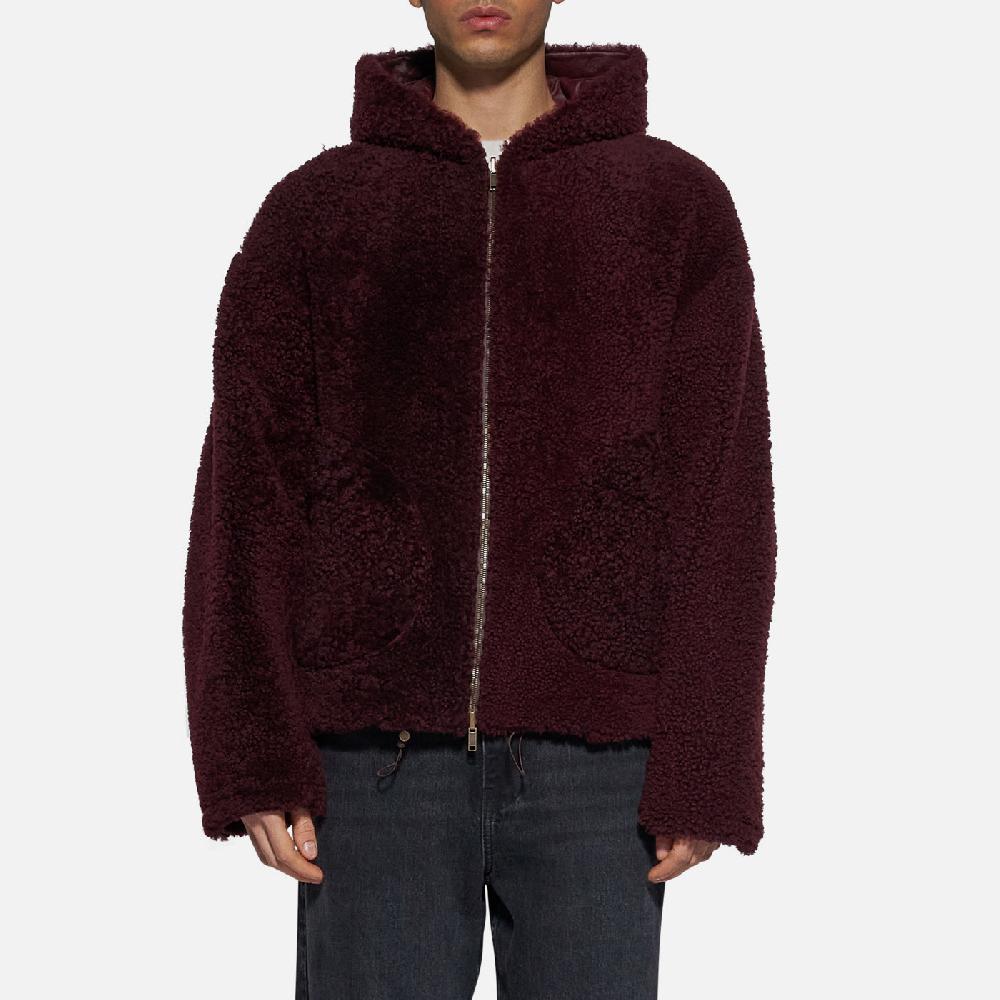 Salvatore Santoro GIACCA IN SHEARLING - BORDEAUX