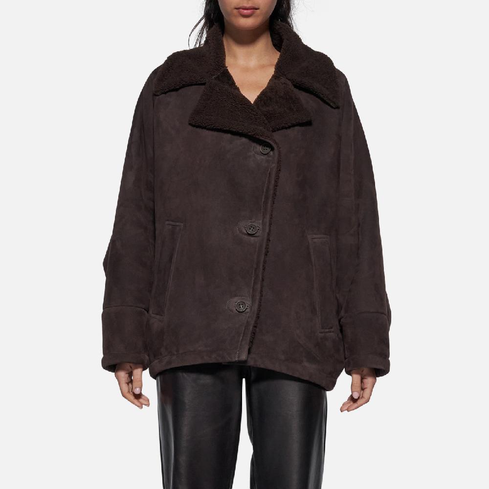 Salvatore Santoro GIACCA IN SHEARLING - DARK BROWN