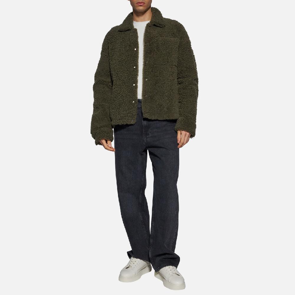 Salvatore Santoro GIACCA IN SHEARLING - DARK GREEN