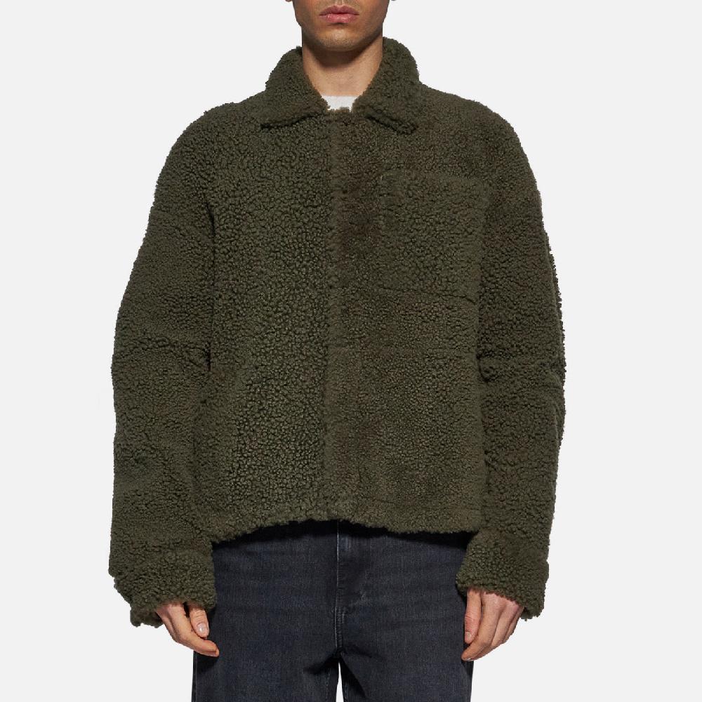 Salvatore Santoro GIACCA IN SHEARLING - DARK GREEN