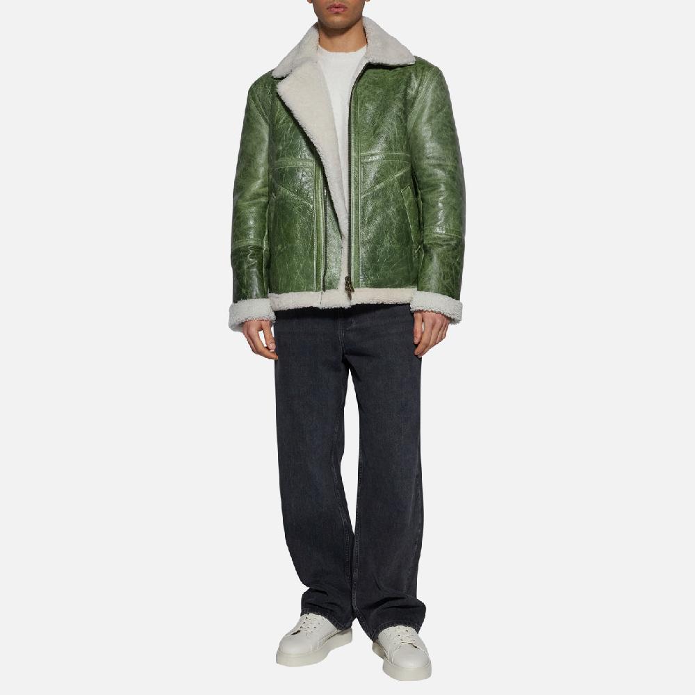 Salvatore Santoro GIACCA IN SHEARLING - GREEN