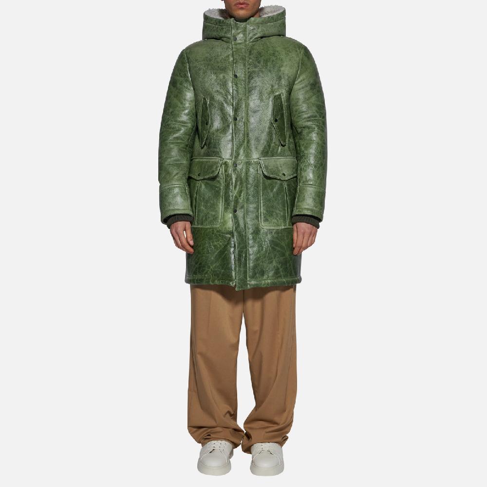 Salvatore Santoro GIACCA IN SHEARLING - GREEN