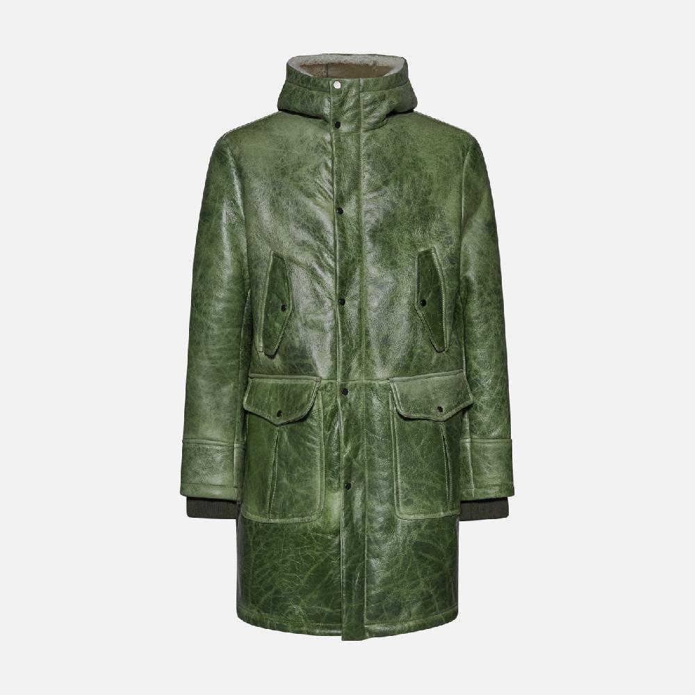 Salvatore Santoro GIACCA IN SHEARLING - GREEN