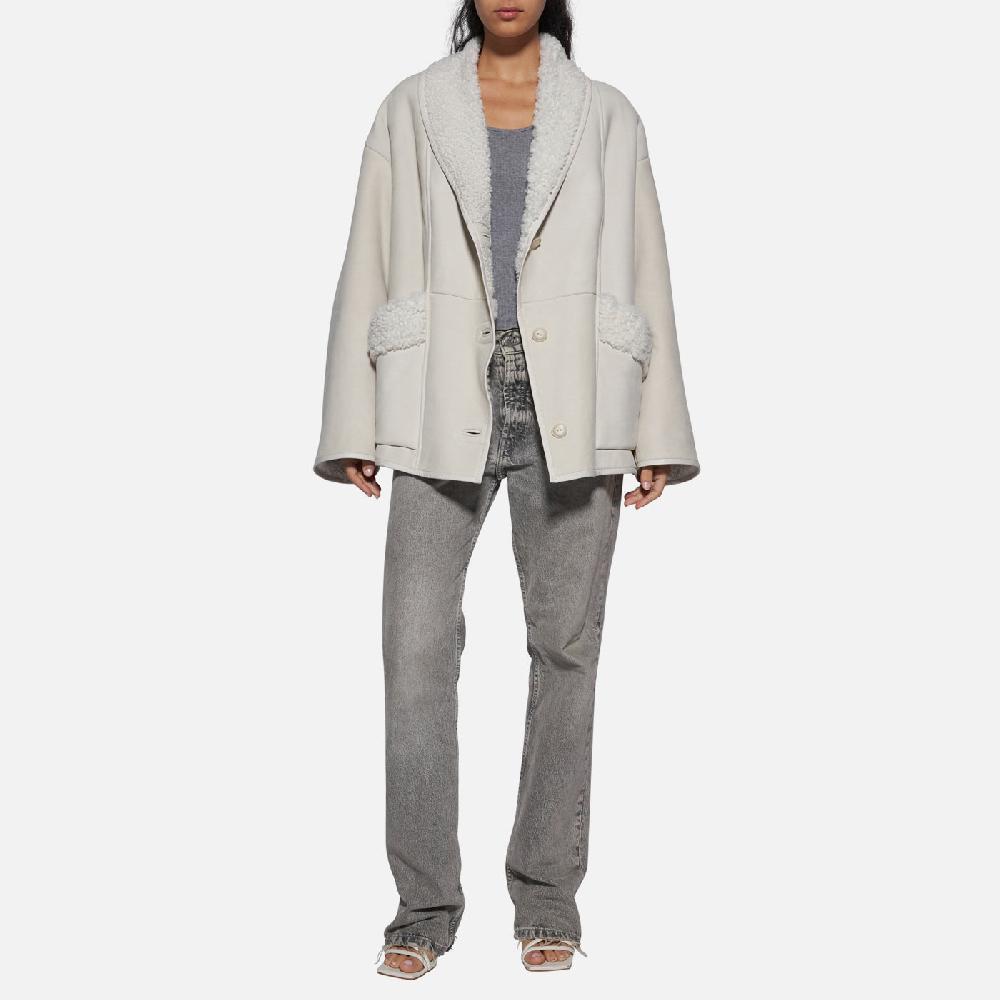 Salvatore Santoro GIACCA IN SHEARLING - IVORY