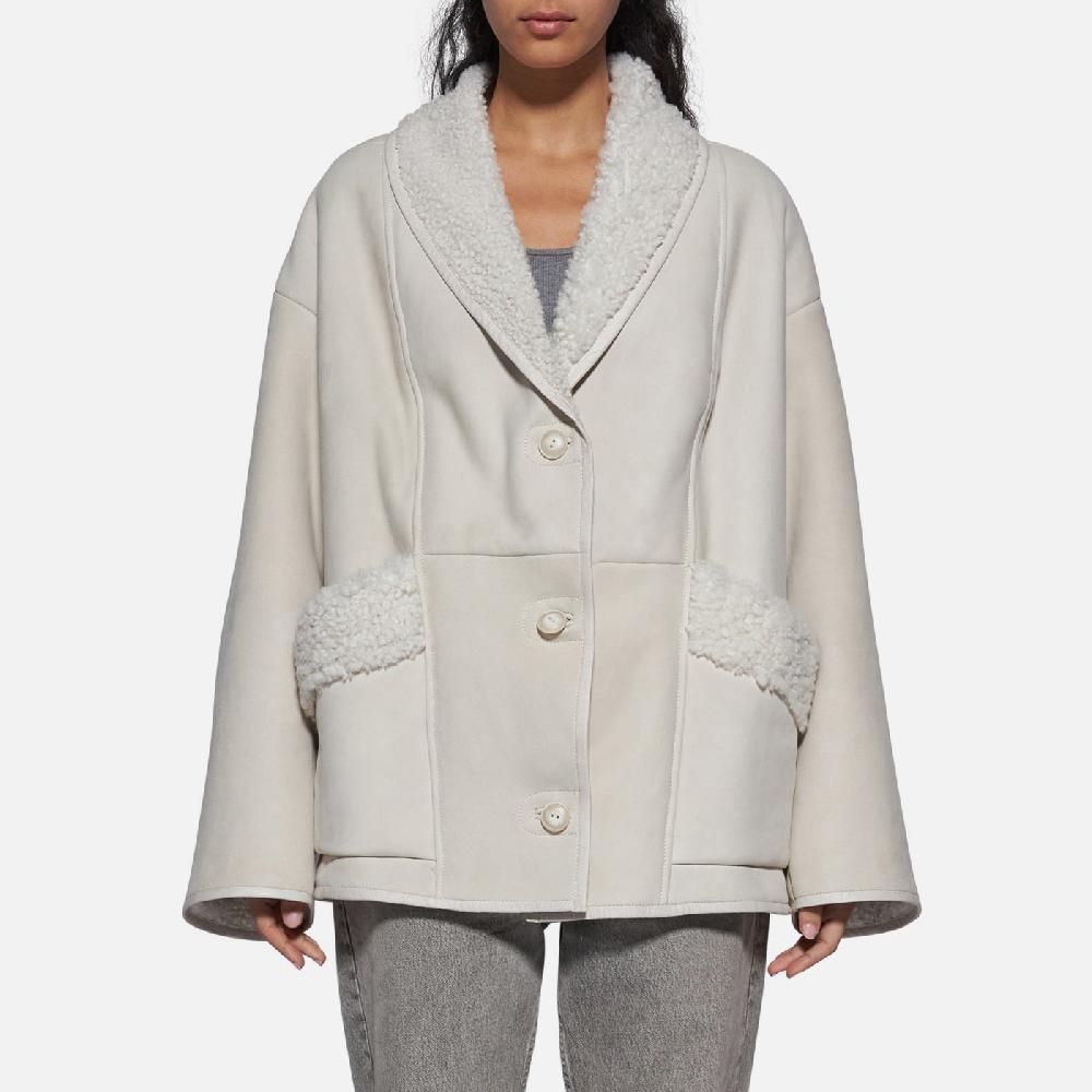 Salvatore Santoro GIACCA IN SHEARLING - IVORY