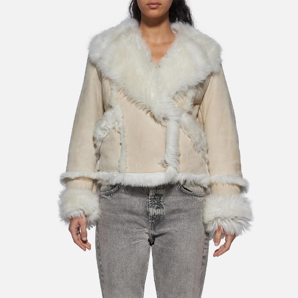 Salvatore Santoro GIACCA IN SHEARLING - IVORY