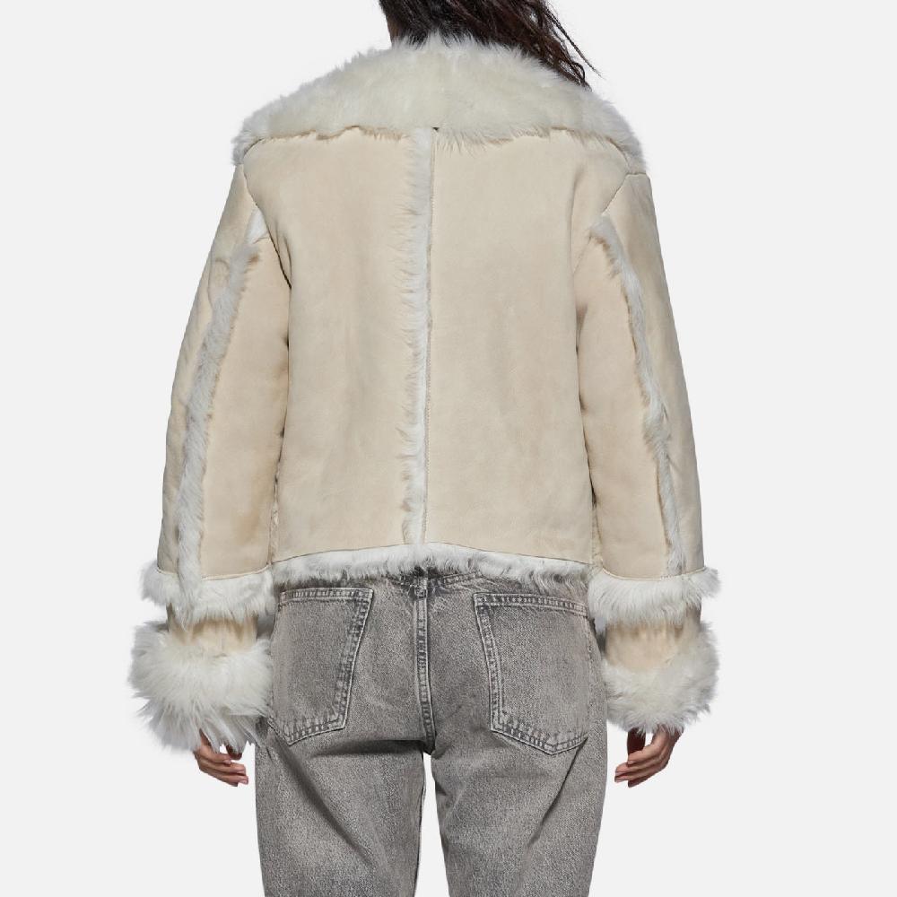 Salvatore Santoro GIACCA IN SHEARLING - IVORY