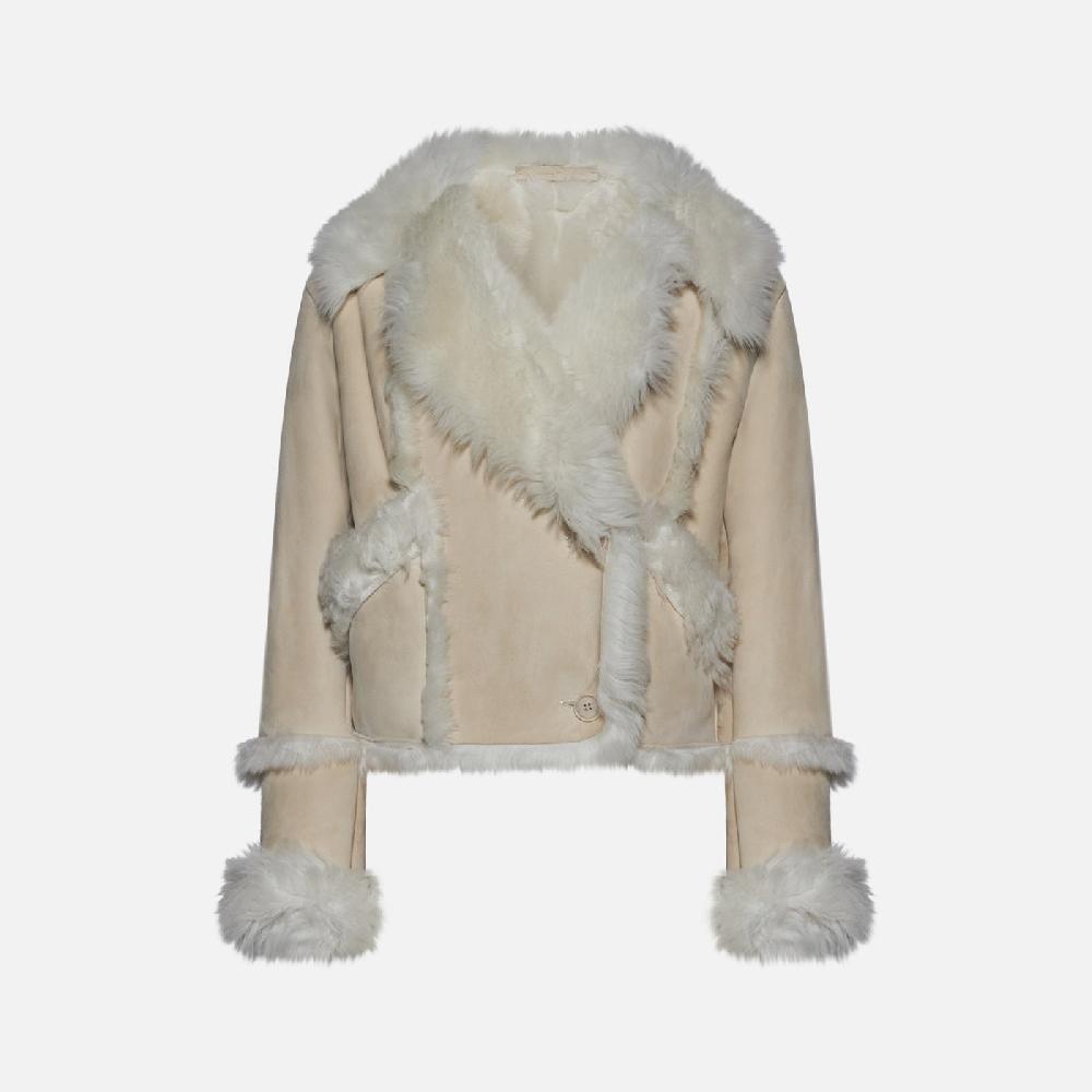 Salvatore Santoro GIACCA IN SHEARLING - IVORY