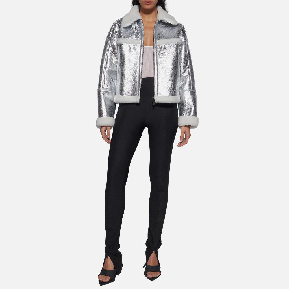 Salvatore Santoro GIACCA IN SHEARLING - SILVER