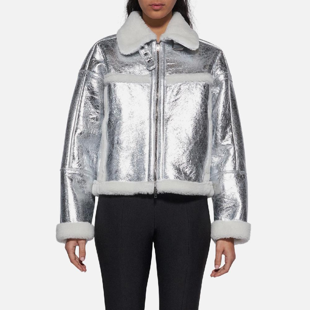 Salvatore Santoro GIACCA IN SHEARLING - SILVER