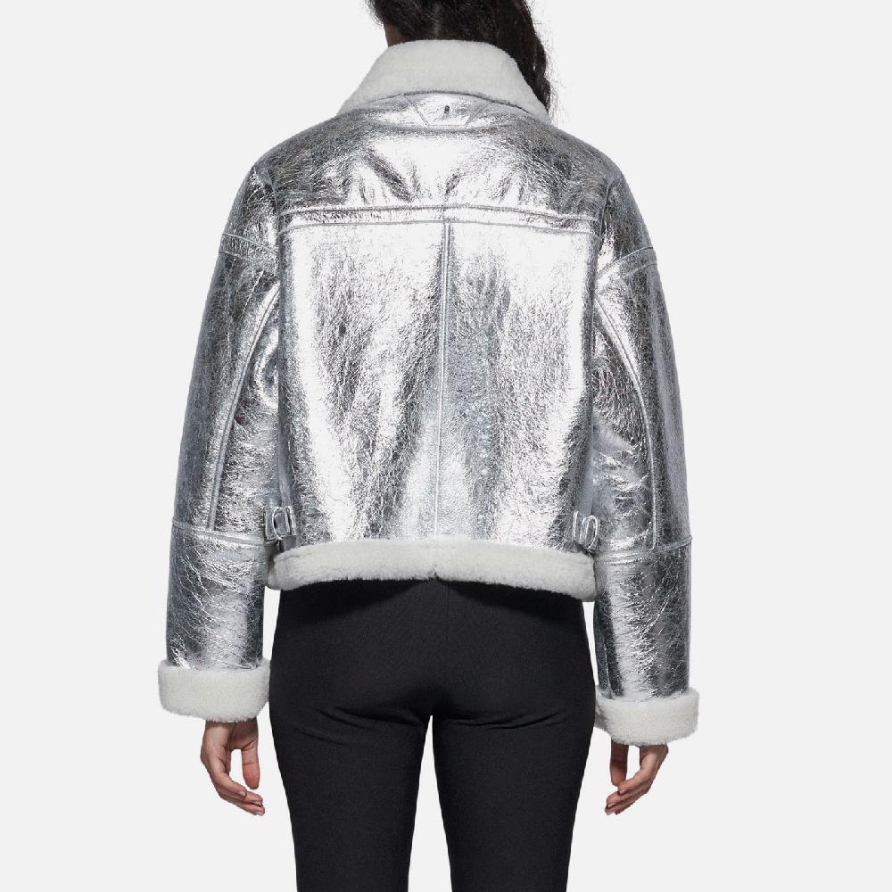 Salvatore Santoro GIACCA IN SHEARLING - SILVER