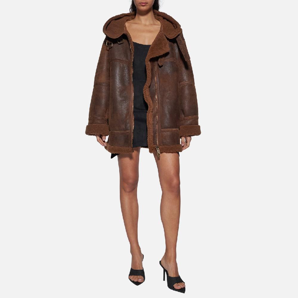 Salvatore Santoro GIACCA IN SHEARLING - TOBACCO
