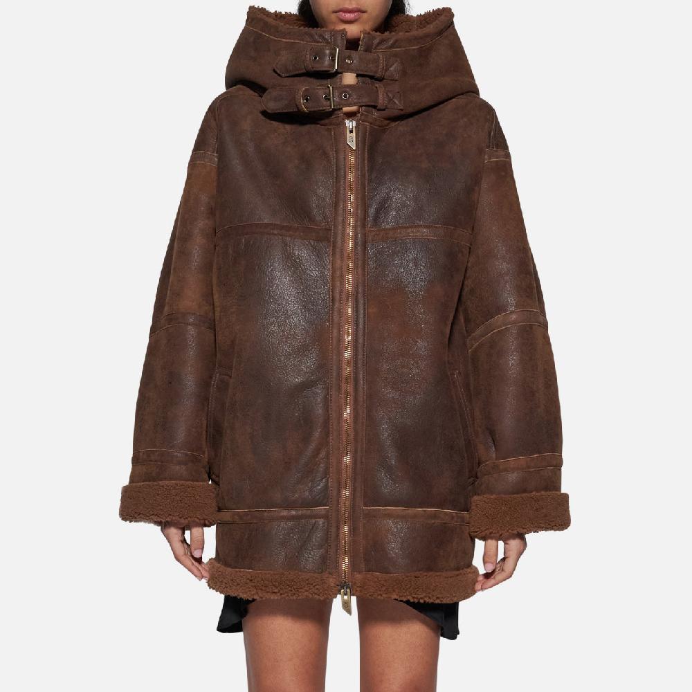 Salvatore Santoro GIACCA IN SHEARLING - TOBACCO