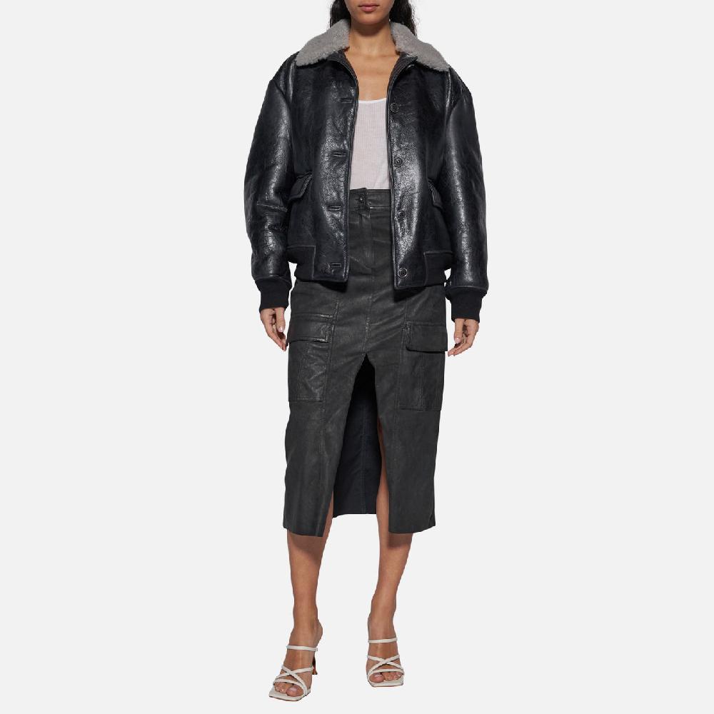 Salvatore Santoro GONNA IN PELLE - BLACK