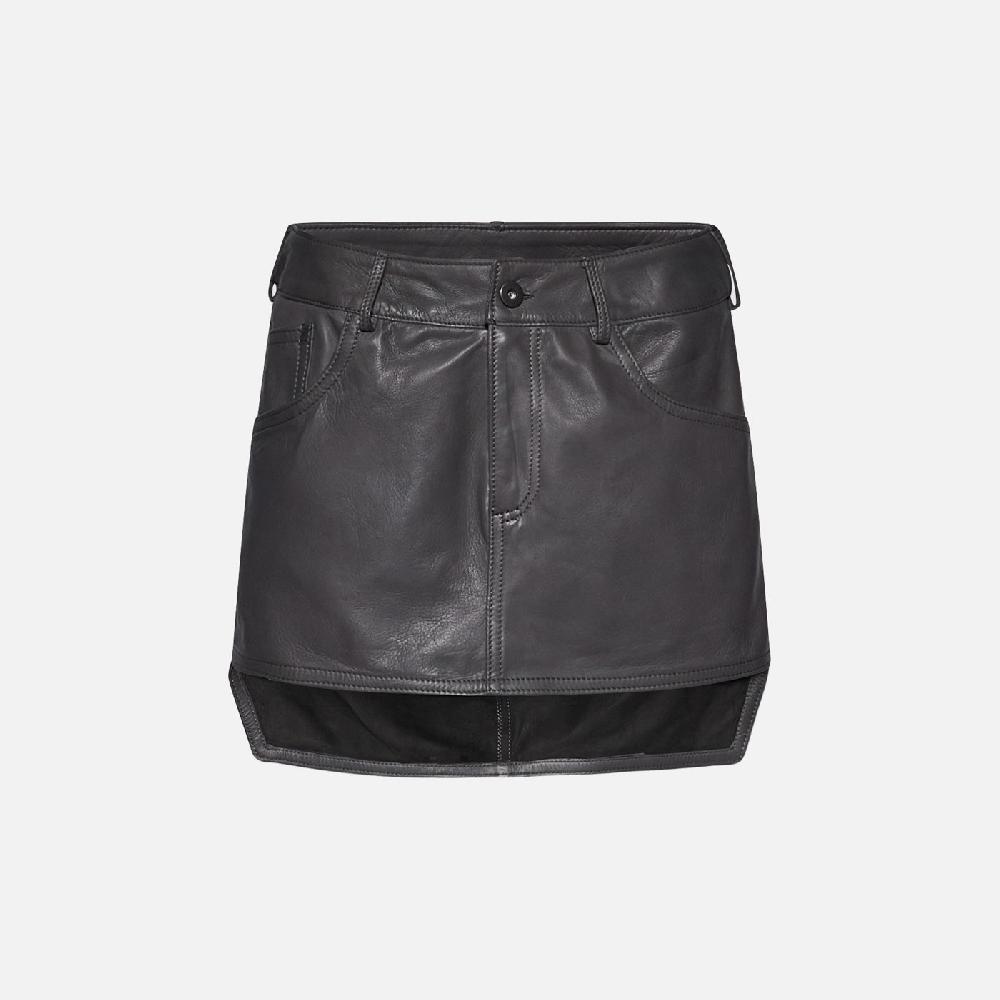 Salvatore Santoro GONNA IN PELLE - GREY