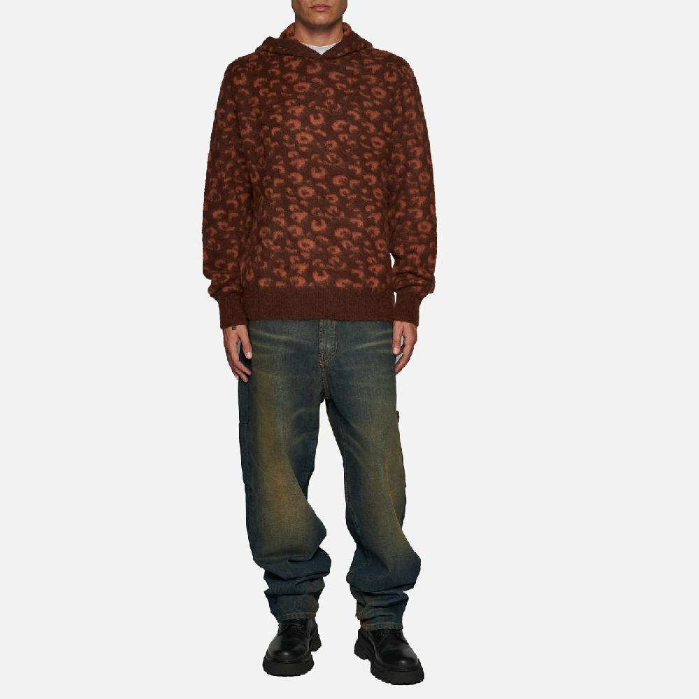 Salvatore Santoro MAGLIA CON CAPPUCCIO - BROWN