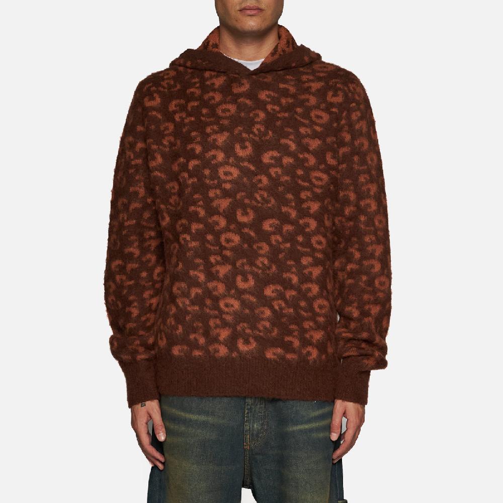 Salvatore Santoro MAGLIA CON CAPPUCCIO - BROWN