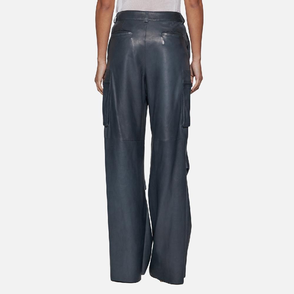 Salvatore Santoro PANTALONE IN PELLE - ASFALTO