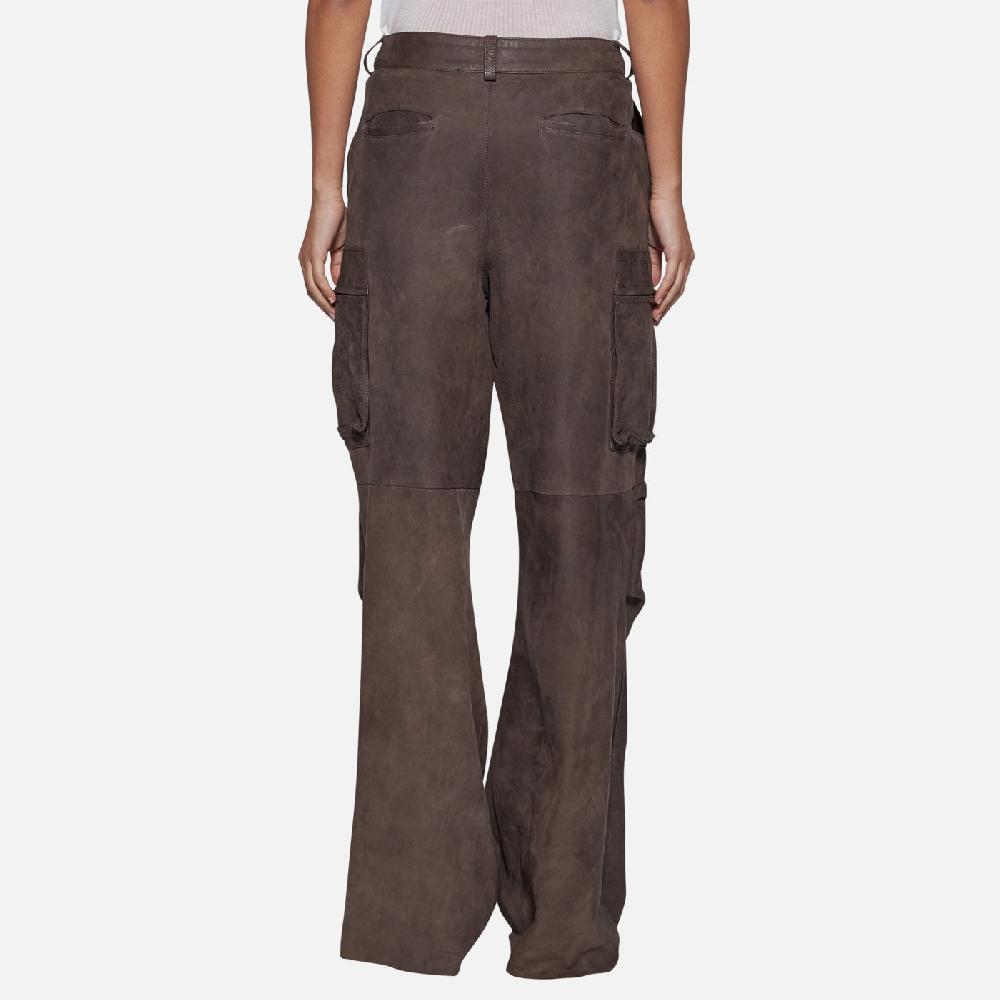 Salvatore Santoro PANTALONE IN PELLE - STONE