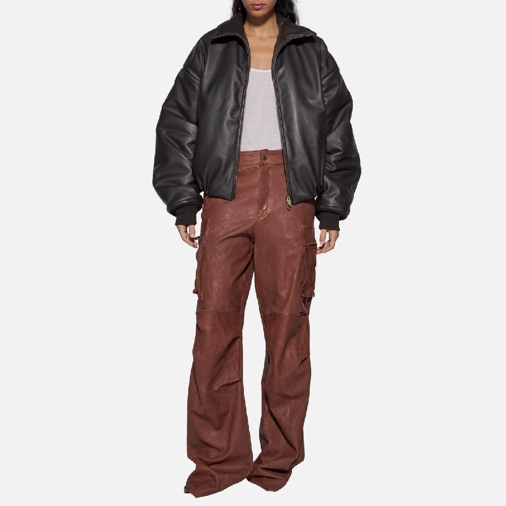 Salvatore Santoro PANTALONE IN PELLE - WOOD