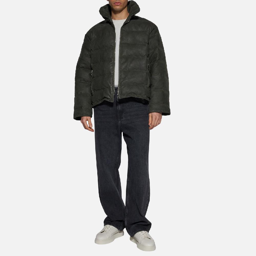 Salvatore Santoro PIUMINO IN PELLE - DARK GREEN