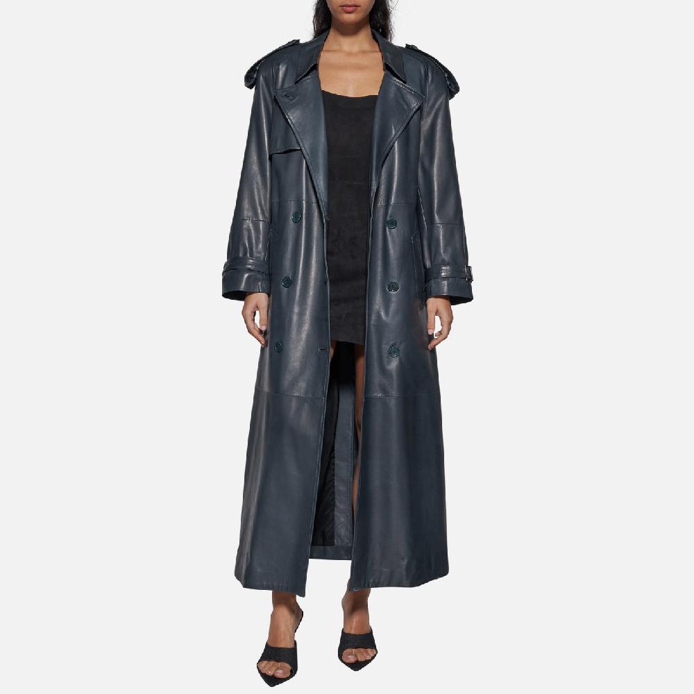 Salvatore Santoro TRENCH IN PELLE - ASFALTO