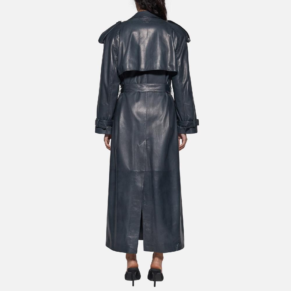 Salvatore Santoro TRENCH IN PELLE - ASFALTO