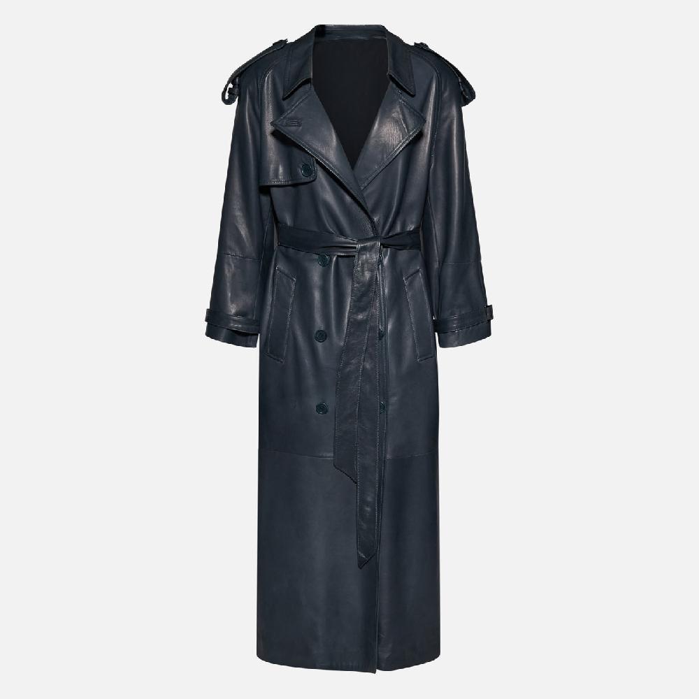 Salvatore Santoro TRENCH IN PELLE - ASFALTO