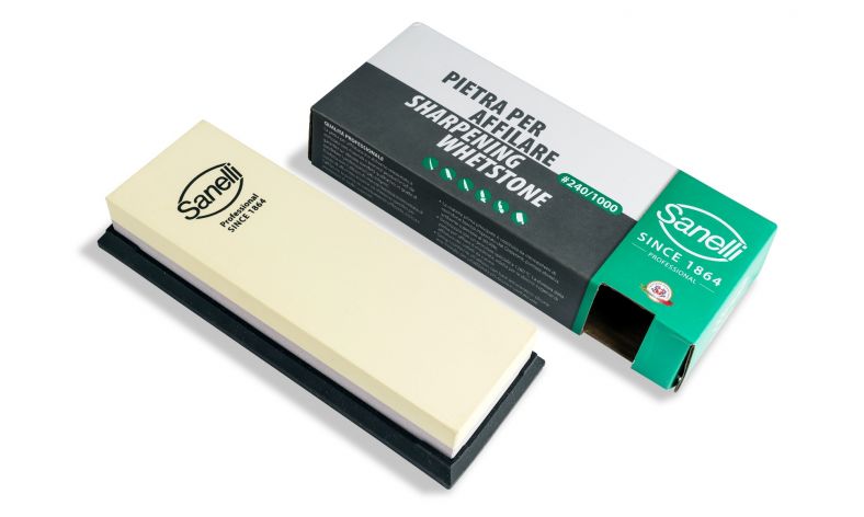 Sanelli PIETRA AFFILACOLTELLI COMBINATA: GRANA GREZZA #240 E GRANA MEDIA #1000