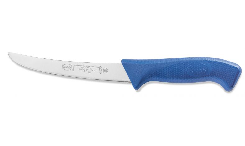 Sanelli COLTELLO DISOSSO CURVO CM.16 AZZURRO