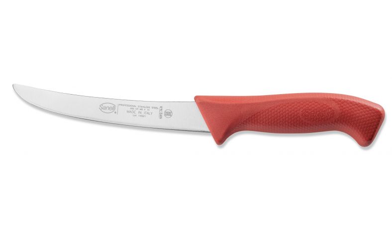 Sanelli COLTELLO DISOSSO CURVO CM.16 ROSSO