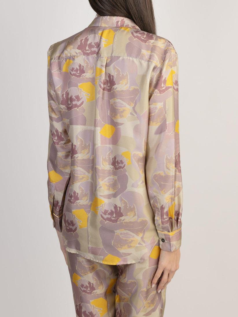 Sans Tabù Camicia In Pura Seta A Maniche Lunghe “Pillow Talk” - Dawn