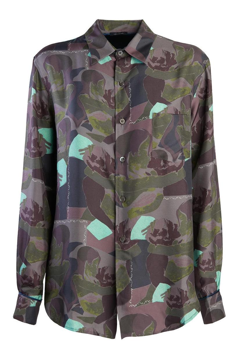 Sans Tabù Camicia In Pura Seta A Maniche Lunghe “Pillow Talk” – Dusk