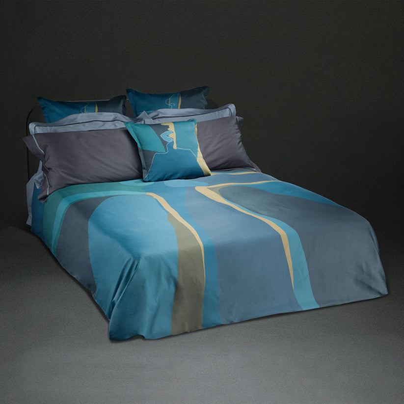 Sans Tabù Completo Copripiumino In Raso Con Lenzuolo Sotto & 2 Federe