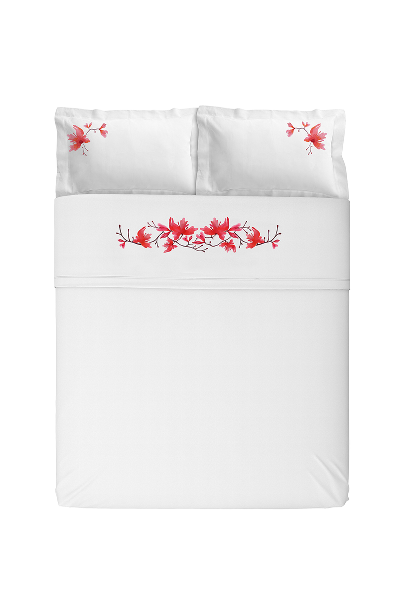 Sans Tabù Completo Lenzuola In Lino Bianco Con Lenzuolo Sopra Sotto & 2 Federe