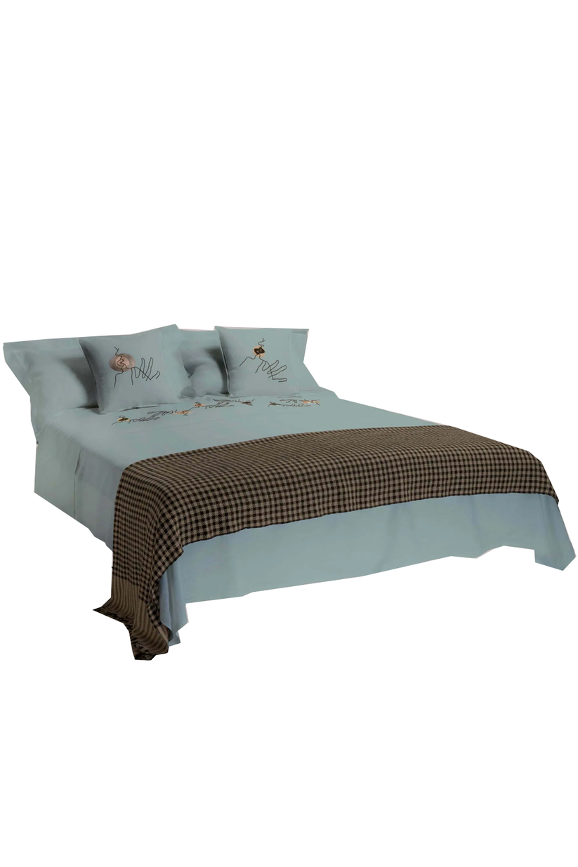 Sans Tabù Completo Lenzuola in lino con Lenzuolo Sotto & 2 Federe & Federa Decòr