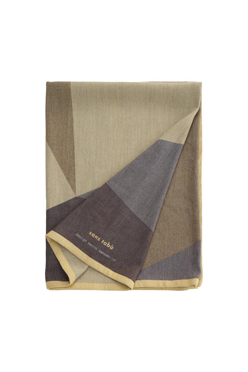 Sans Tabù Coperta Plaid Jacquard In Lana E Seta "Policromi"