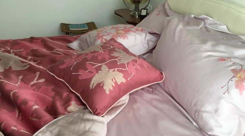 Sans Tabù Cuscino Arredo Letto Quadrato Misto Seta A Fiori