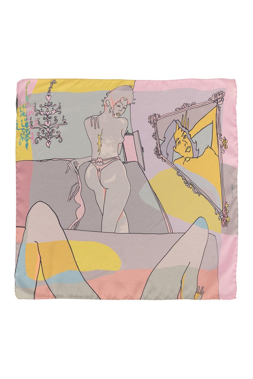 Sans Tabù Foulard Pura Seta “Specchio Delle Mie Brame” - Rose