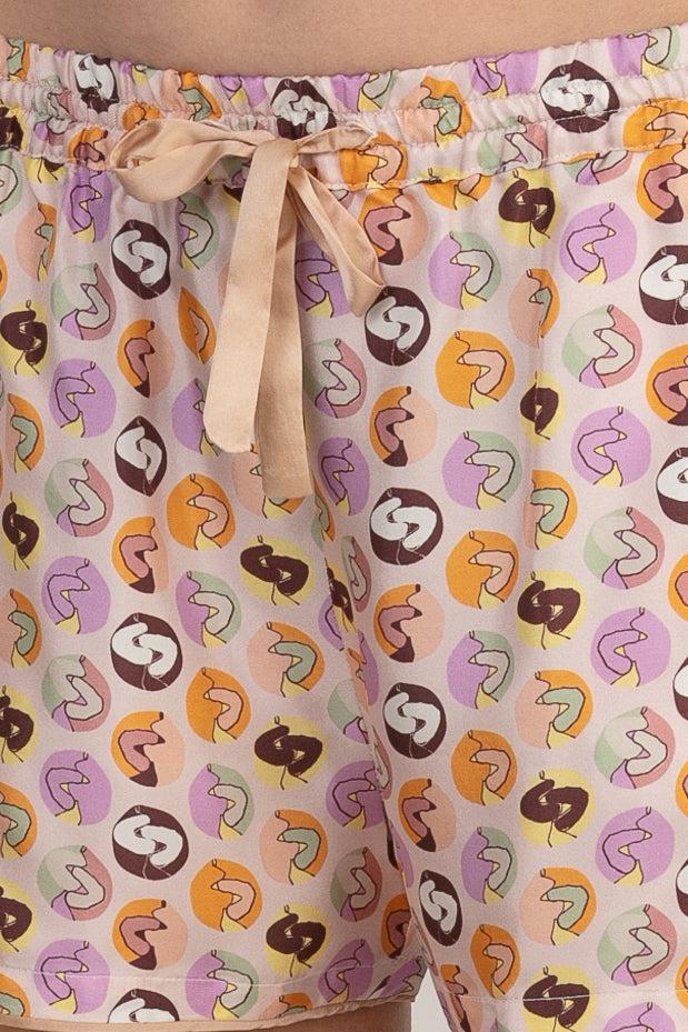 Sans Tabù Pantaloncini Corti Pura Seta “Il Bacio” - Nude